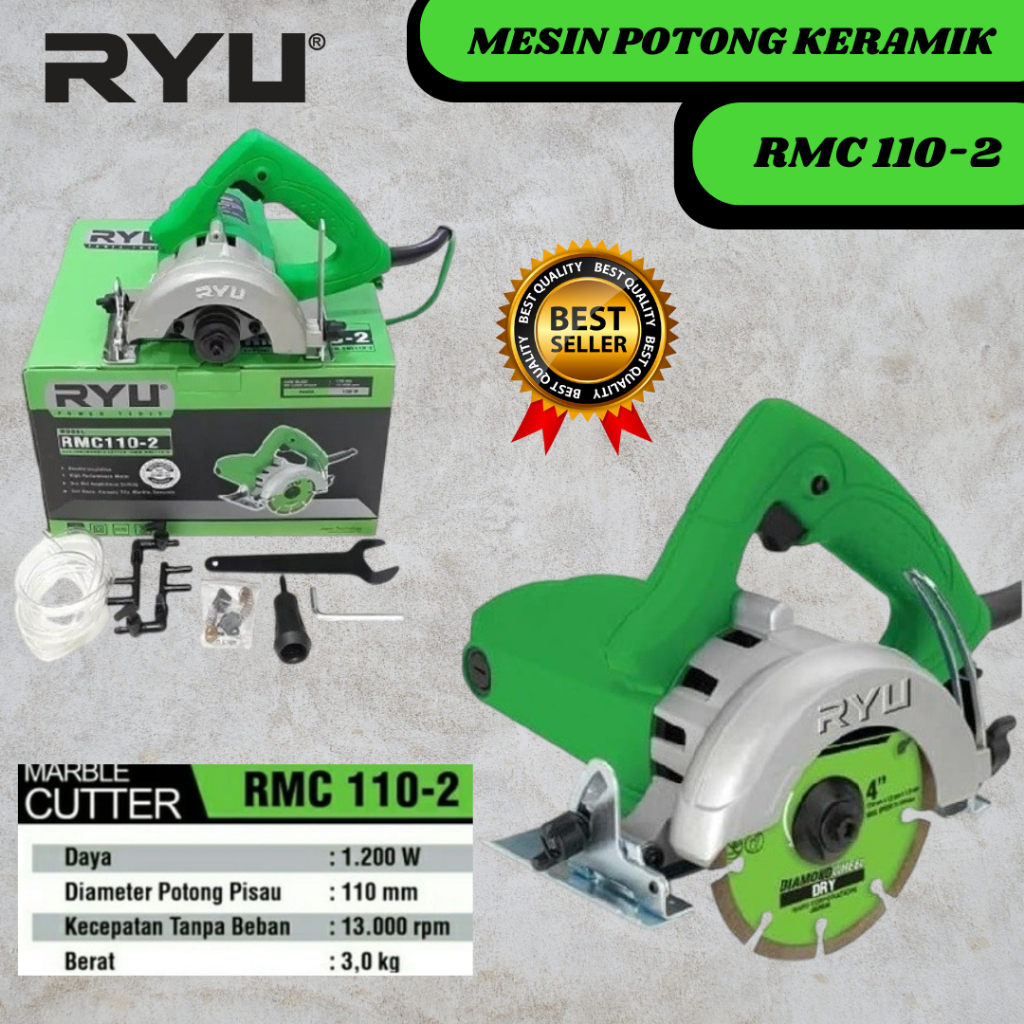 MESIN POTONG KERAMIK 4" RYU RMC 110-2 / Marble Cutter Mesin Potong Keramik 4 Inch RMC 110-2 / POTONG