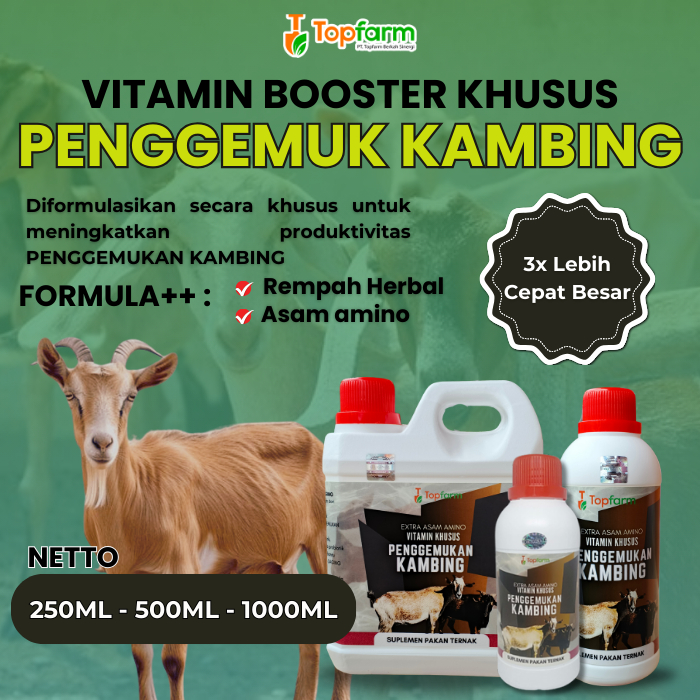 Vitamin Penggemuk Kambing/ Booster Penggemuk Kambing/ Vitamin Booster Penggemuk kambing/ Vitamin Kam