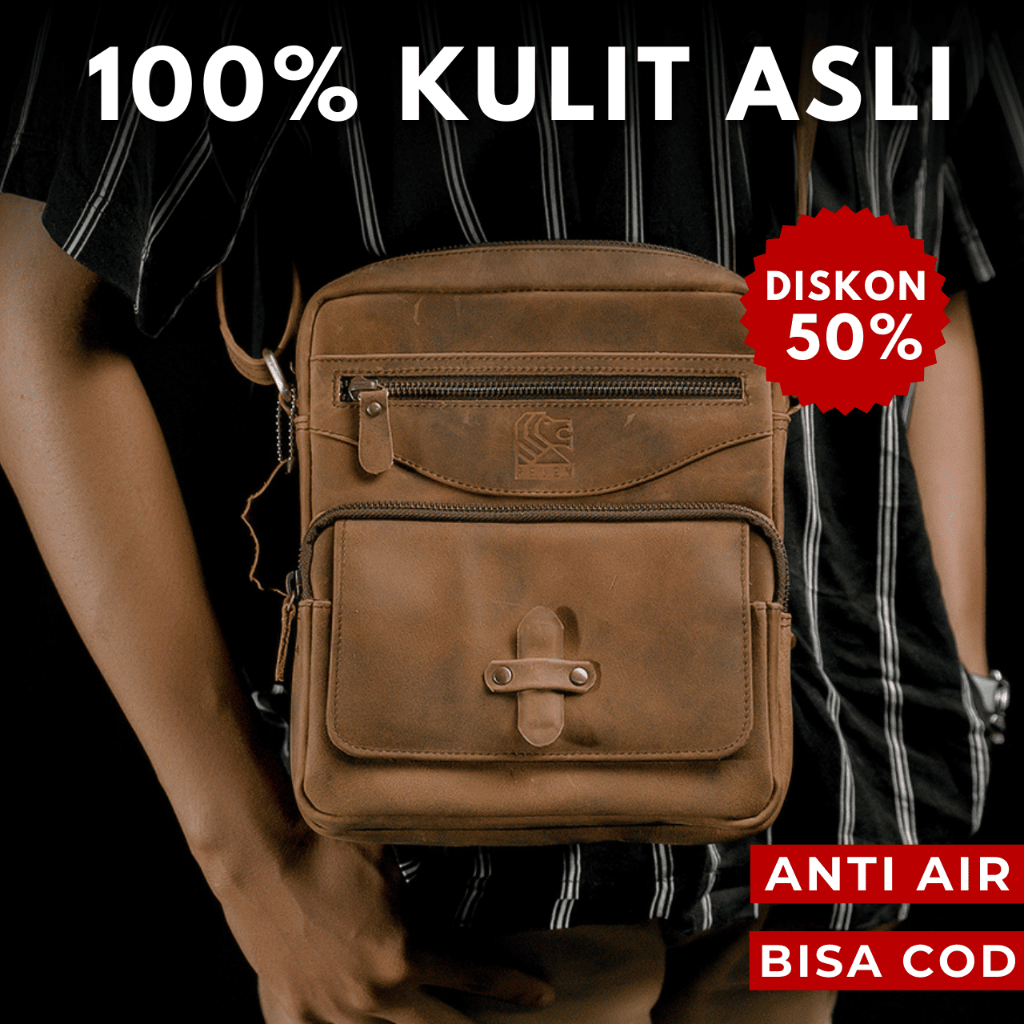 Win Leather - Rover Bag Sling Bag Pria Tas Selempang Kulit Asli Tas Pria Laki Tas Kulit Original Cra