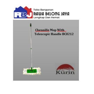 KURIN - Chennille Mop With Telescopic Handle BC8212 / Kain Pel / Pembersih Lantai