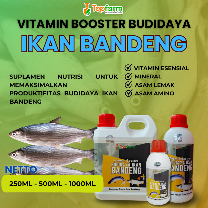 Vitamin Ikan Bandeng/ Vitamin Ternak Ikan Bandeng/ Vitamin Ikan Bandeng Cepat Besar/ Vitamin Pembesa