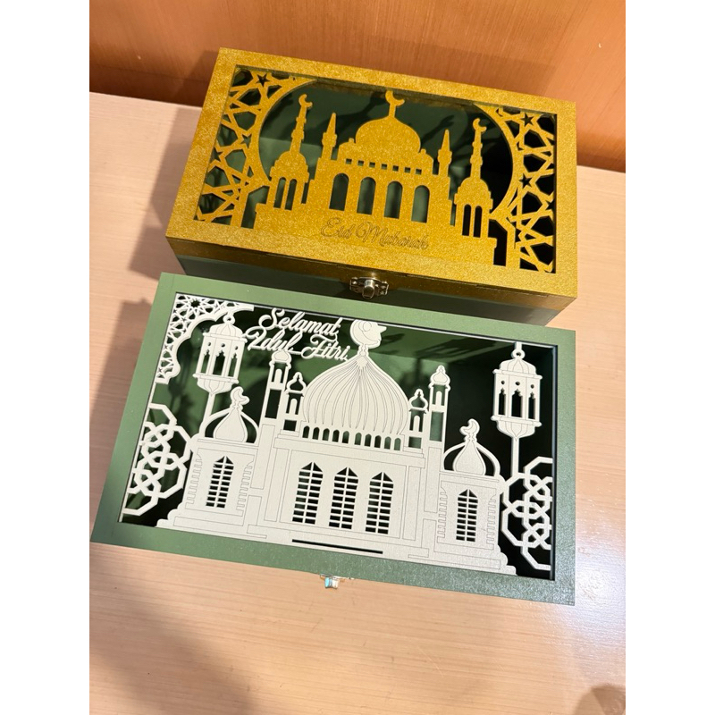 

hardbox kayu hampers idup fitru || hampers lebaran || box lebaran