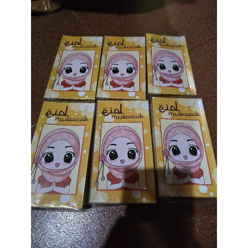 

[50 pcs] AMPLOP LEBARAN UKURAN L ( PANJANG) GLOSSY ISI 50 PCS