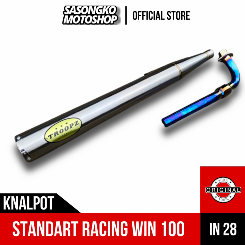KNALPOT STANDART RACING HONDA WIN 100 ORIGINAL TROOPZ EXHAUST WIN 100 GRAND ASTREA C70 JUPITER KHARI