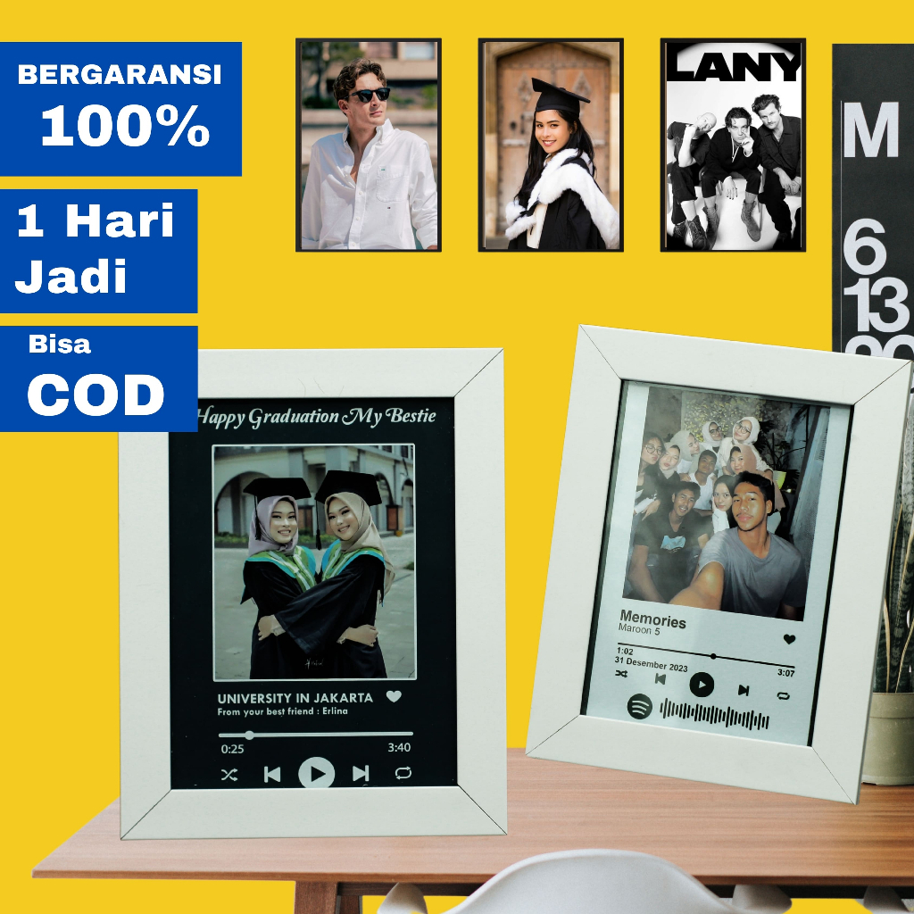 Bingkai foto figura aesthetic ukuran 4r 5r 6r 10r dan cetak frame pigura bisa custom poto pigura din