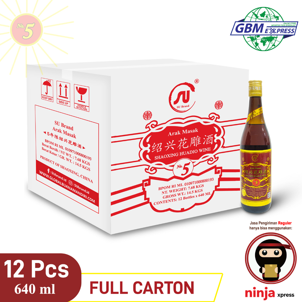 

SU Brand Shaoxing Huadio Wine NO 5 - Full Carton 640ml - 12Pcs