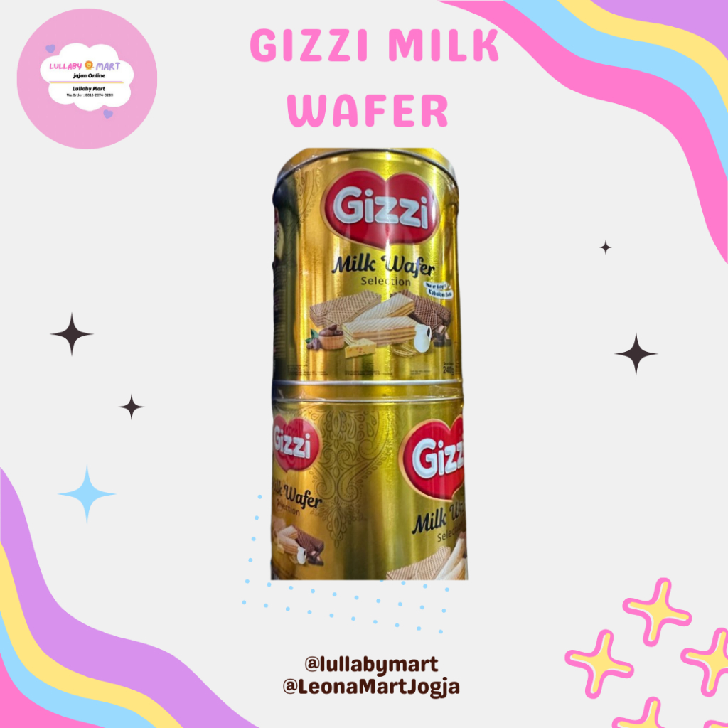 

GIZZI MILK WAFER KALENG 240GR