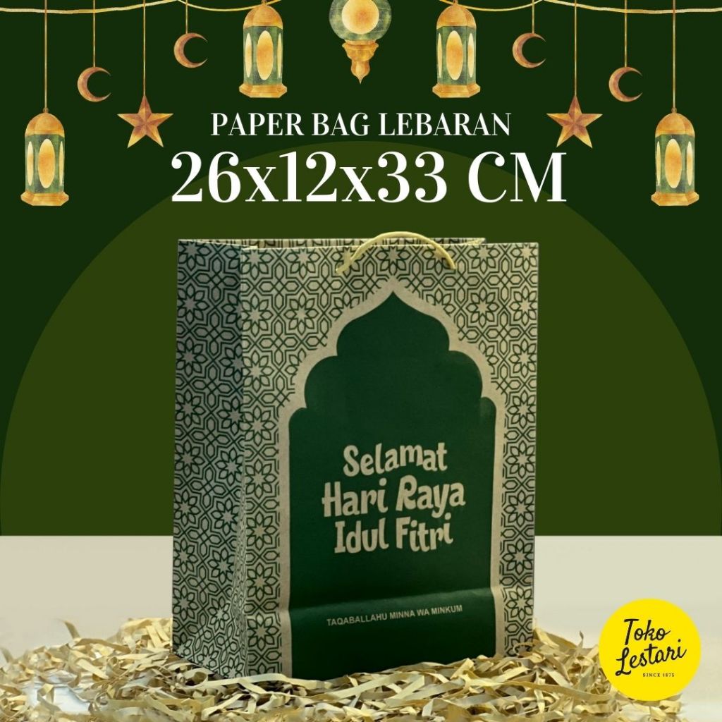 

Paper Bag Lebaran / Tas Kertas Lebaran Ukuran 26 x 12 x 33 CM