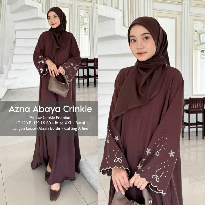 MOCA (READY STOCK) Azna Abaya Locana Label Coquette Dress Muslim Wanita Bordir Premium LCN Solo