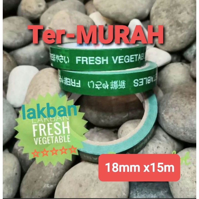 Lakban isolasi sayur hijau lakban fresh vegetables 18mmx50m