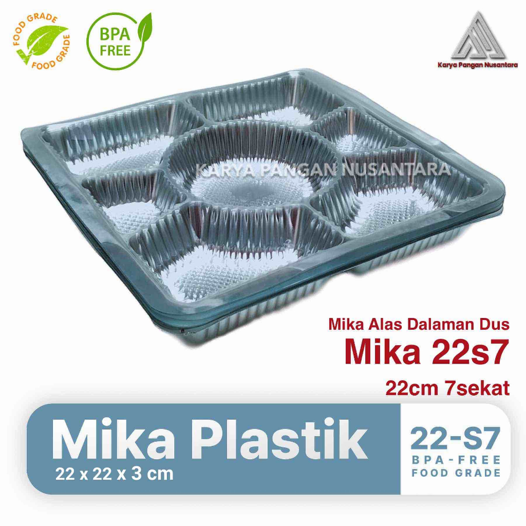 MIKA DUS NASI SEKAT 7 MIKA 22X22 CM MIKA ORI 22S7 MIKA 7 SEKAT FOOD GRADE PER PACK 100 PCS