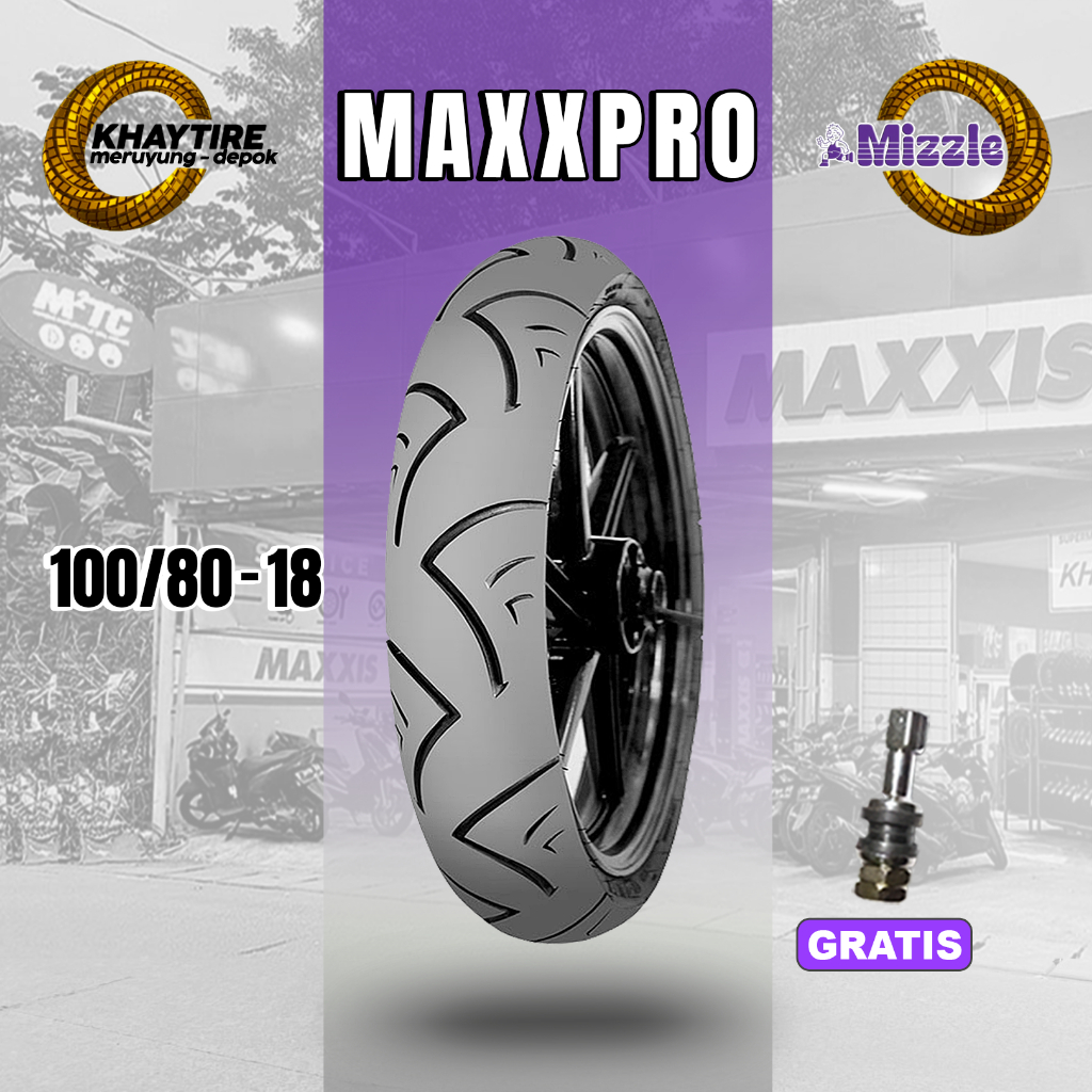 MIZZLE MAXXPRO 100/80 Ring 18 Tubeless - Ban Motor RX King Tiger Thunder