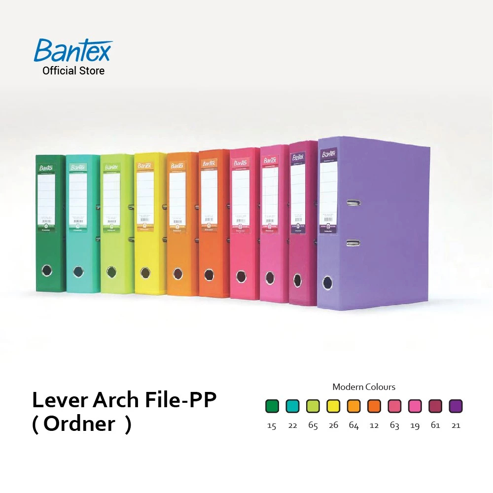

Bantex Lever Arch File Ordner PP Folio 7cm Modern Colours PP 1465