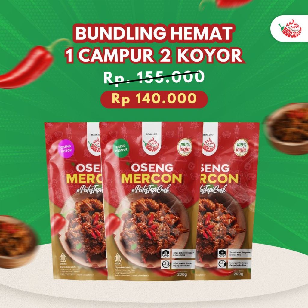 

Bundling 3 Oseng Mercon Tugu Jogja