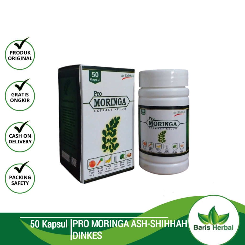 Kapsul Kelor ProMoringa Extract Kelor isi 50 Kapsul