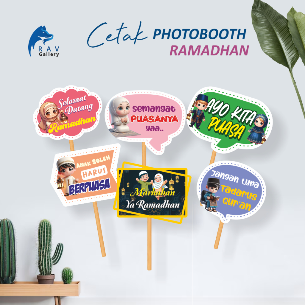 PHOTOBOOTH RAMADHAN PROPS DEKORASI TONGKAT FOTO HIASAN / WELCOME RAMADHAN PROPS