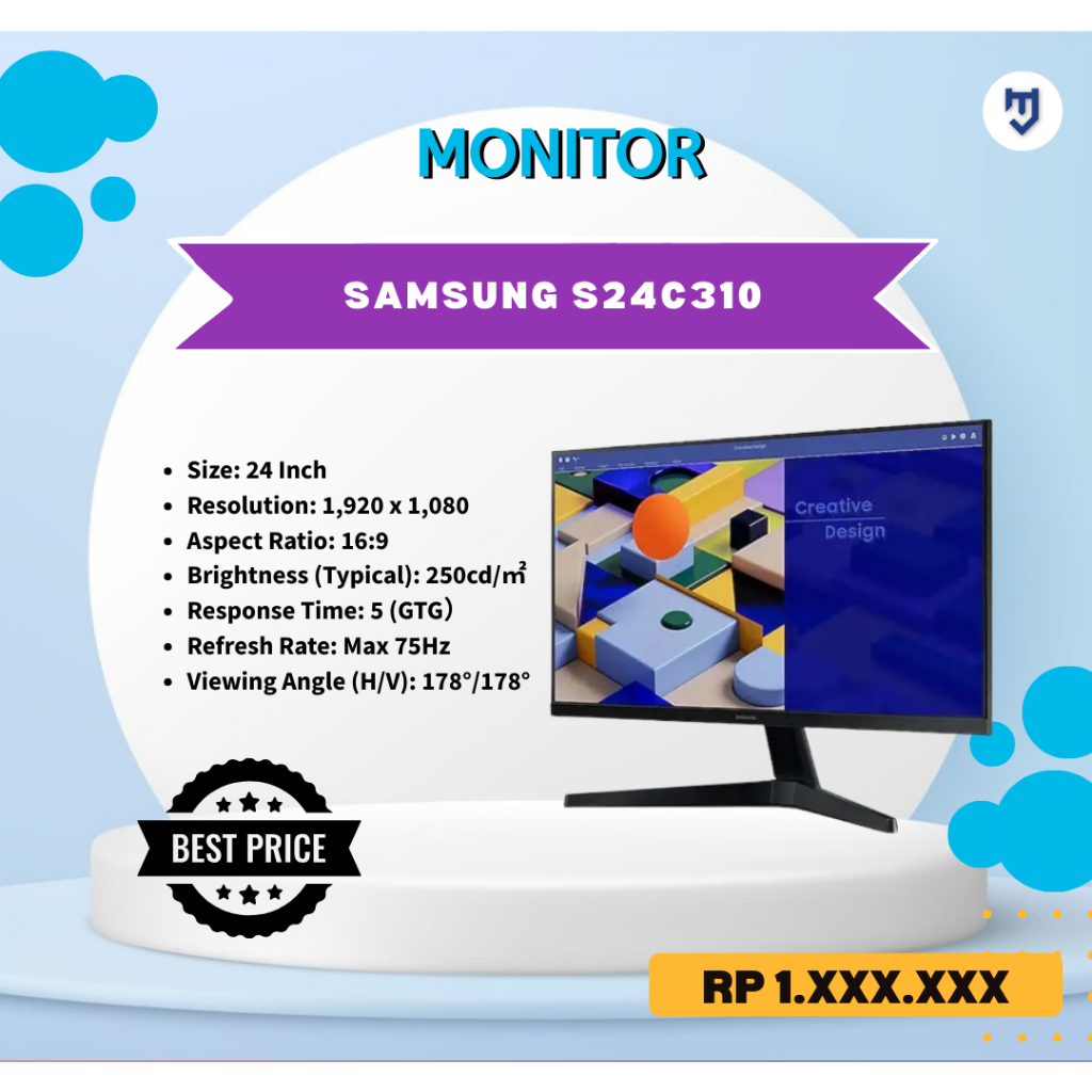 MONITOR Samsung S24C310 24 Inch IPS 75Hz