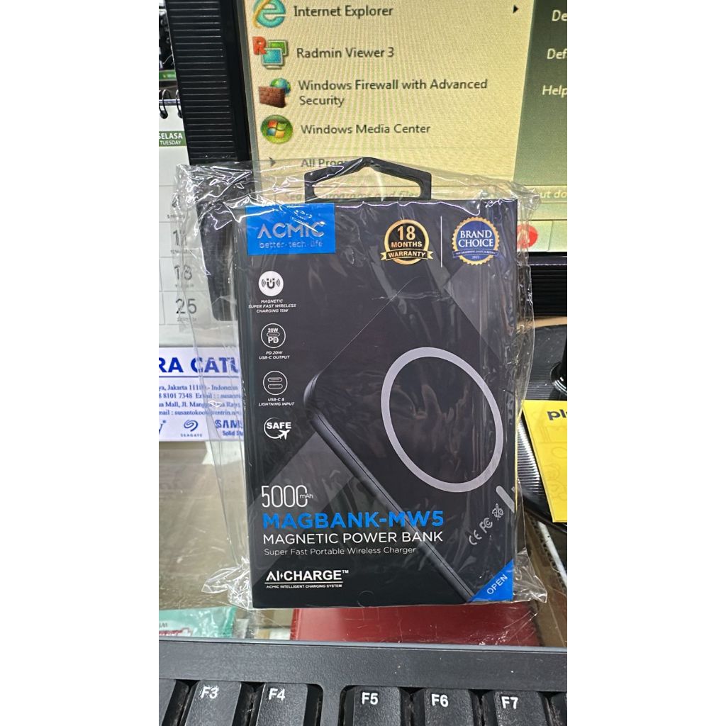 Acmic Magbank MW5 Wireless Black 5000MAh Magsafe Apple & Android