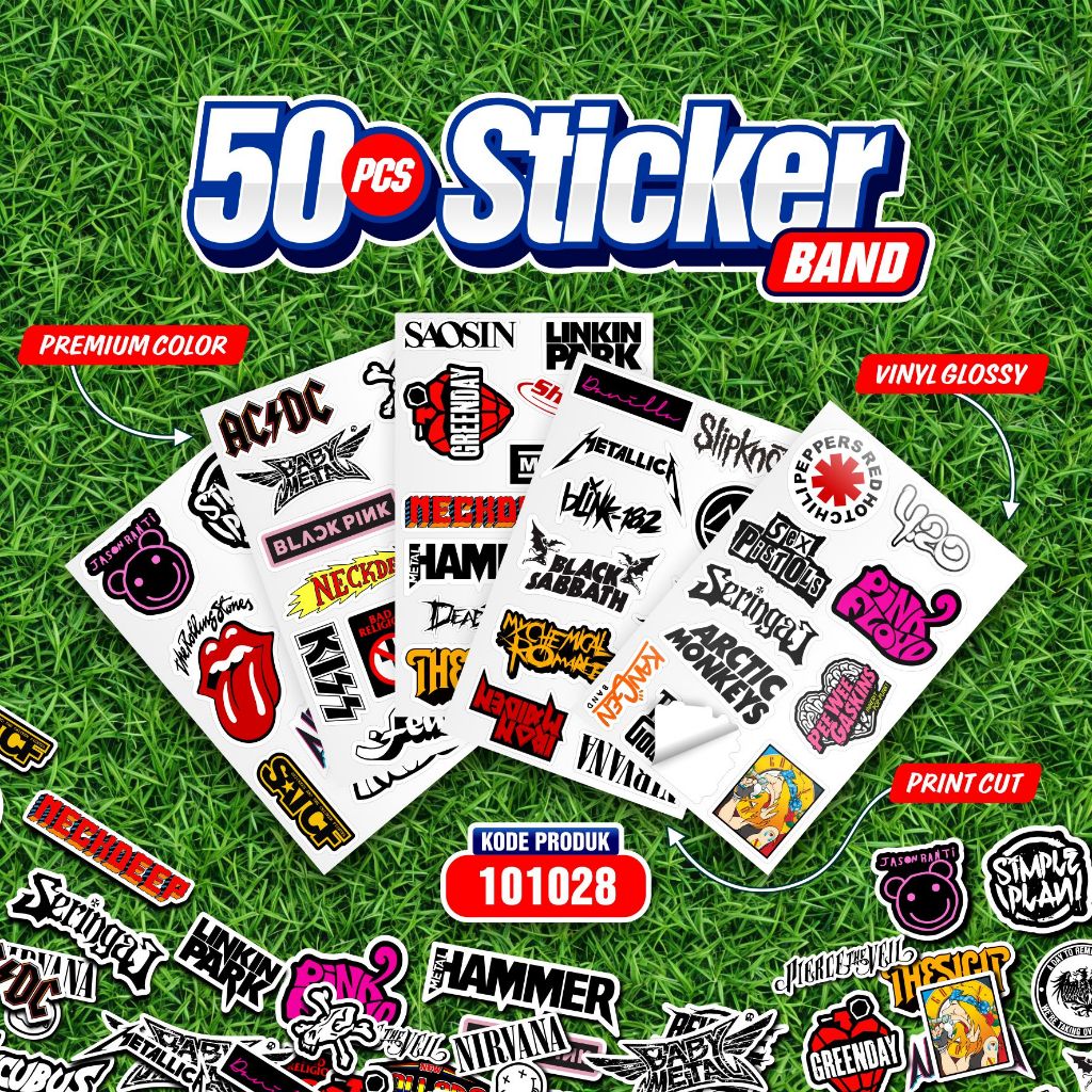 

STIKER CASE 50 PCS BAND RANDOM ANTI AIR UNTUK LAPTOP CASE TUMBLER KOPER HP DLL STIKER BAND