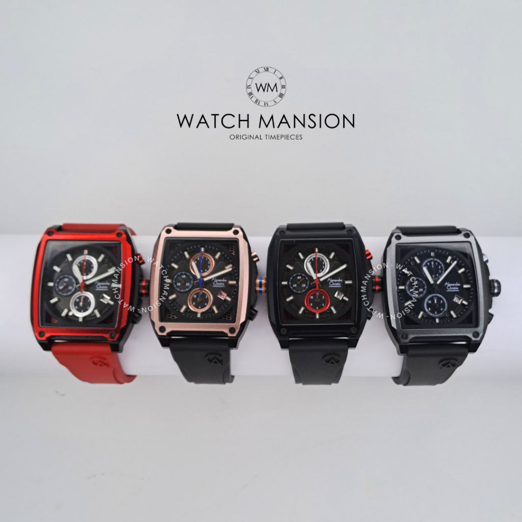 JAM TANGAN PRIA ALEXANDRE CHRISTIE 6614 AC6614 ANALOG RUBBER STRAP ORIGINAL GARANSI 1 TAHUN