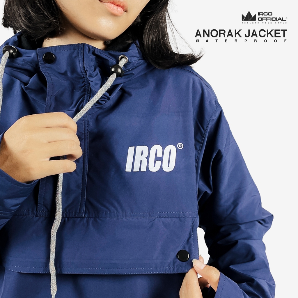 IRCO Anorak Jaket Cagoule Pria Waterproof Kantong Kangguru - Jacket Musim Dingin Wanita Inner Polar