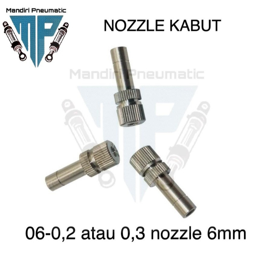 Nozzle kabut 0.2 dan 0.3 nozzle embun mizt nozzle 6mm nozzel kabut