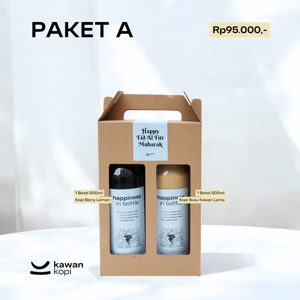 

Hampers Lebaran Kawan Kopi Paket A Botol 2x500ml Khusus Bandung