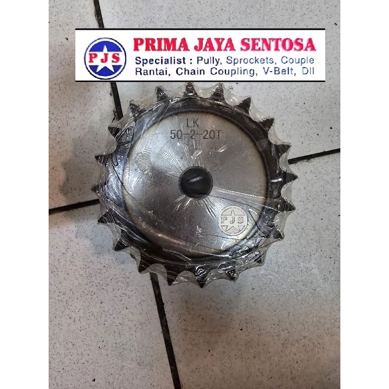 SPROCKET GEAR DOUBLE RS 50 X 2 X 20T CHAIN RANTAI RS50 GIGI 20