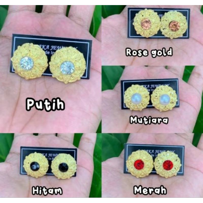 SIMONA KEBAYA Anting Mutiara Bulat Aksesoris Bali