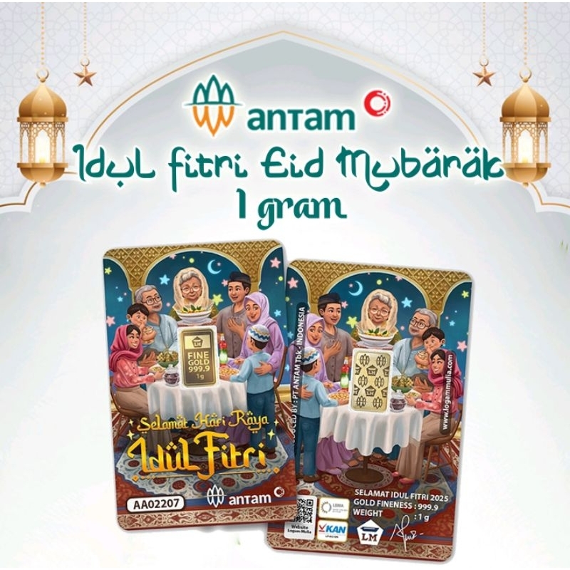 Logam Mulia Emas ANTAM 1 gr Idul Fitri Eid Mubarak Gift Series