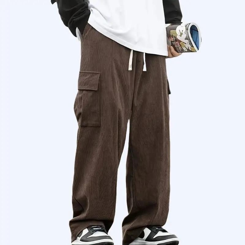 Celana corduroy pria celana corduroy Celana korduroi  longgar longgar kulot celana vintage pria fash