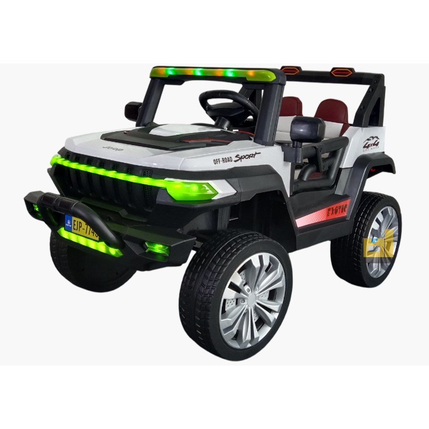 mobil aki jeep ejp-7743+ putih