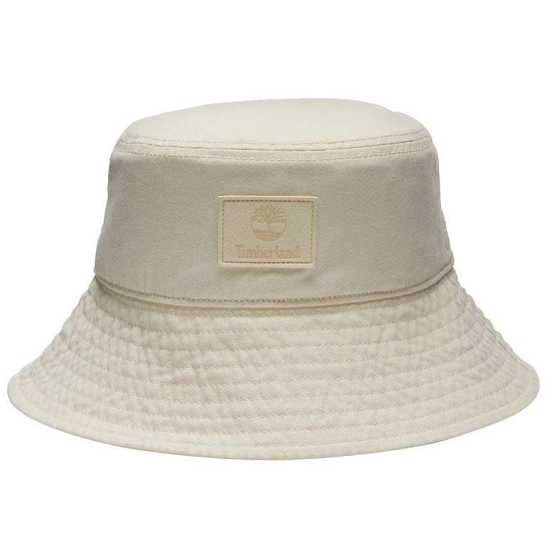 Topi Bucket Timberland Monochrome Fisherman Hat in White Original Unisex