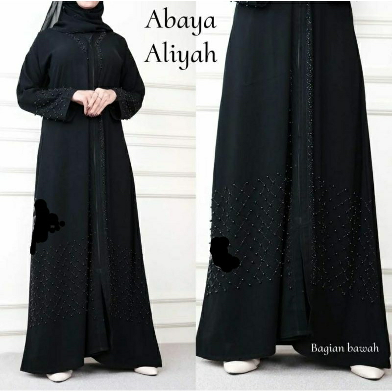 abaya mutiara hitam abaya hitam abaya Aliyah abaya alwiyah jalabia mutiara