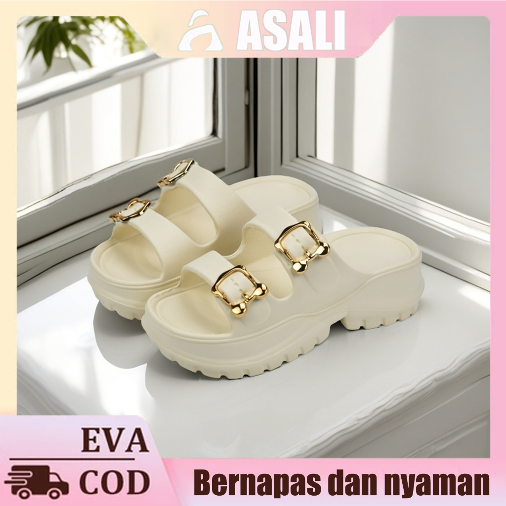 Wedges Wanita Srandal Terbaru 2025 Pesta Bisa Cod Sandal Kondangan Model Tinggi Baru Empuk Weiges Re