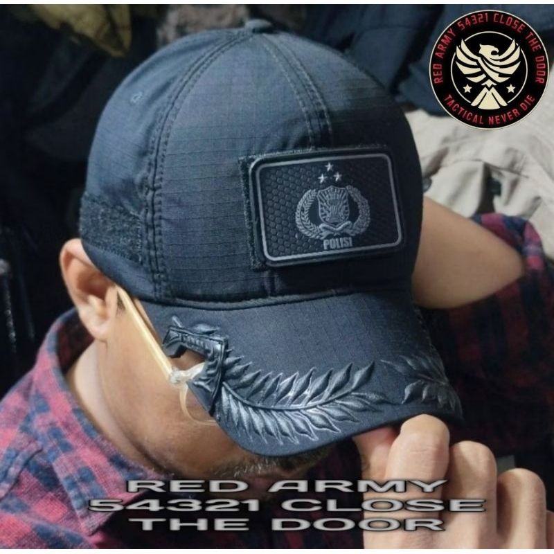 Topi Coak Black OPS Ripstok PAMEN POLRI Baseball Caps Tactical Best Quality Premium