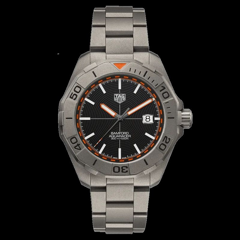 Jam tangan Automatic Swiss Calibre 5 TH T*GHeuer Aquaracer X Bamford WAY208F.BF0638 Titanium Limited