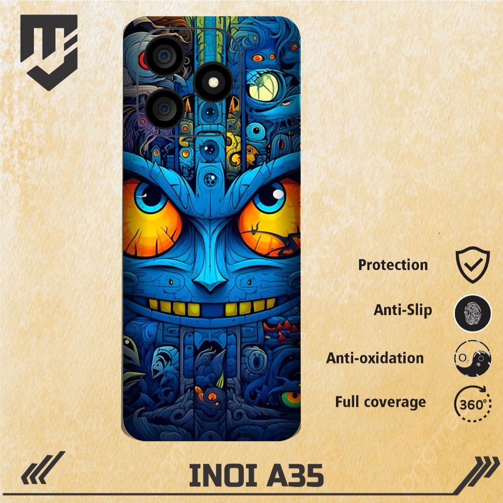 SKIN HANDPHONE INOI A35 2PCS KODE #INO06-10
