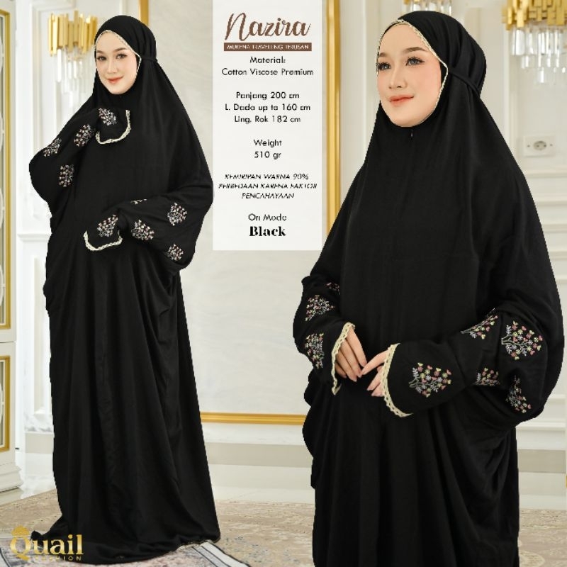 Mukena Dewasa Terusan Katun Viscose NAZIRA Original Quail Hijab