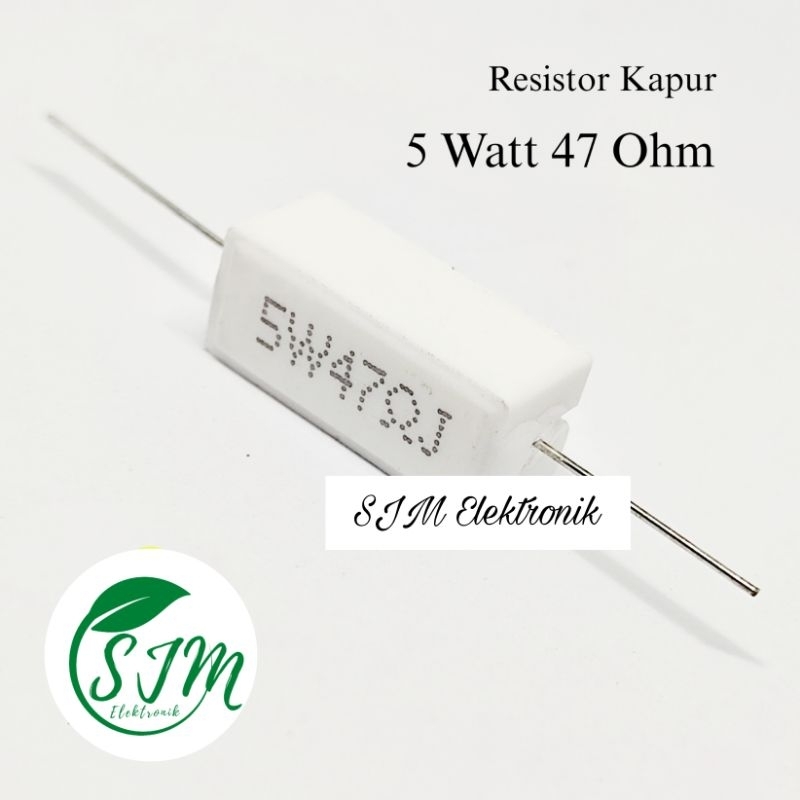 RESISTOR KAPUR 5W 47 OHM 5watt 47ohm