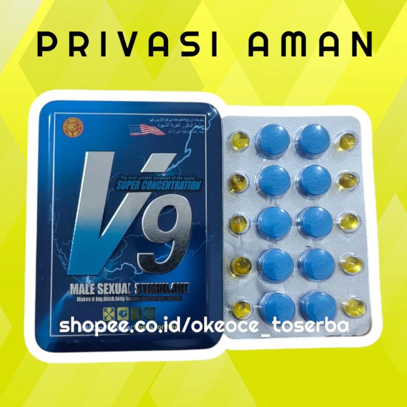 V9 Original Obat Kuat Pria Suplemen Stamina Asli Ampuh