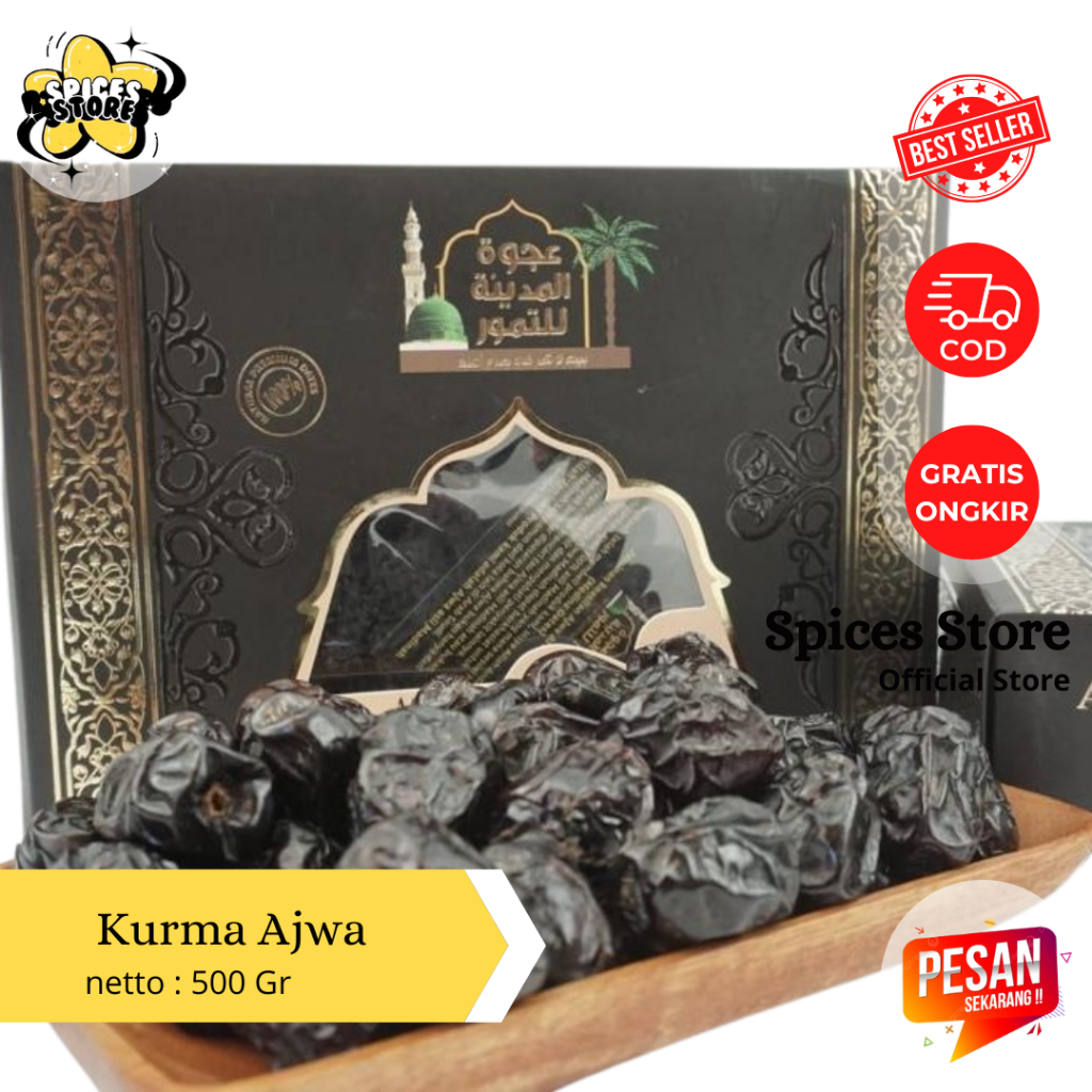 

Kurma Ajwa Premium Al Madinah 500 Gr Lembut Dan Legit - Spices Store - Kurma Murah