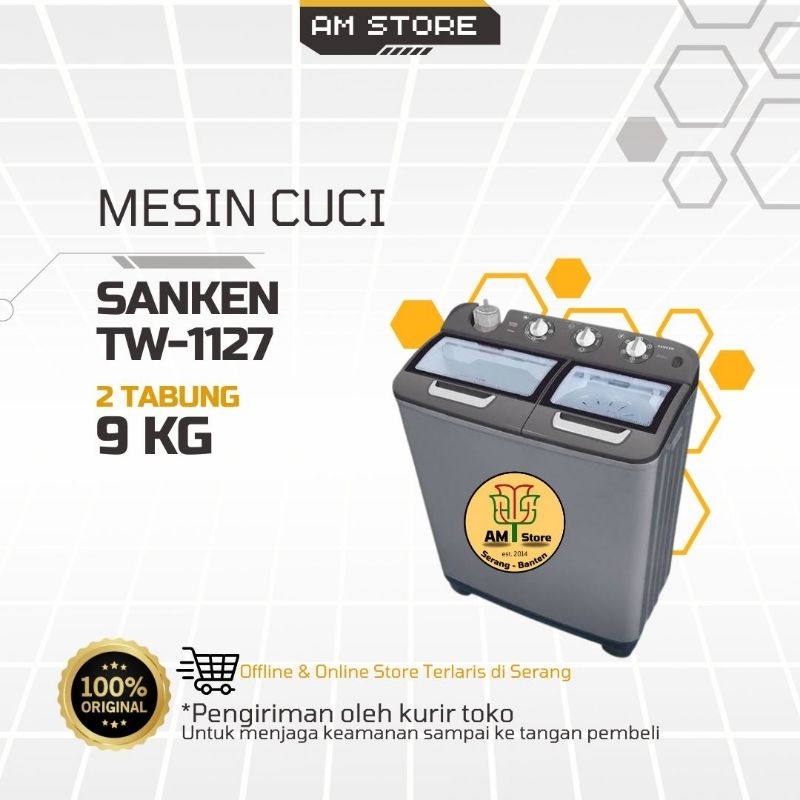 Mesin Cuci 2 Tabung Sanken TW 1127