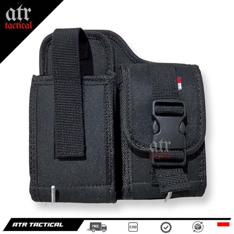 Tempat HT + Rokok pinggang pengaman klik