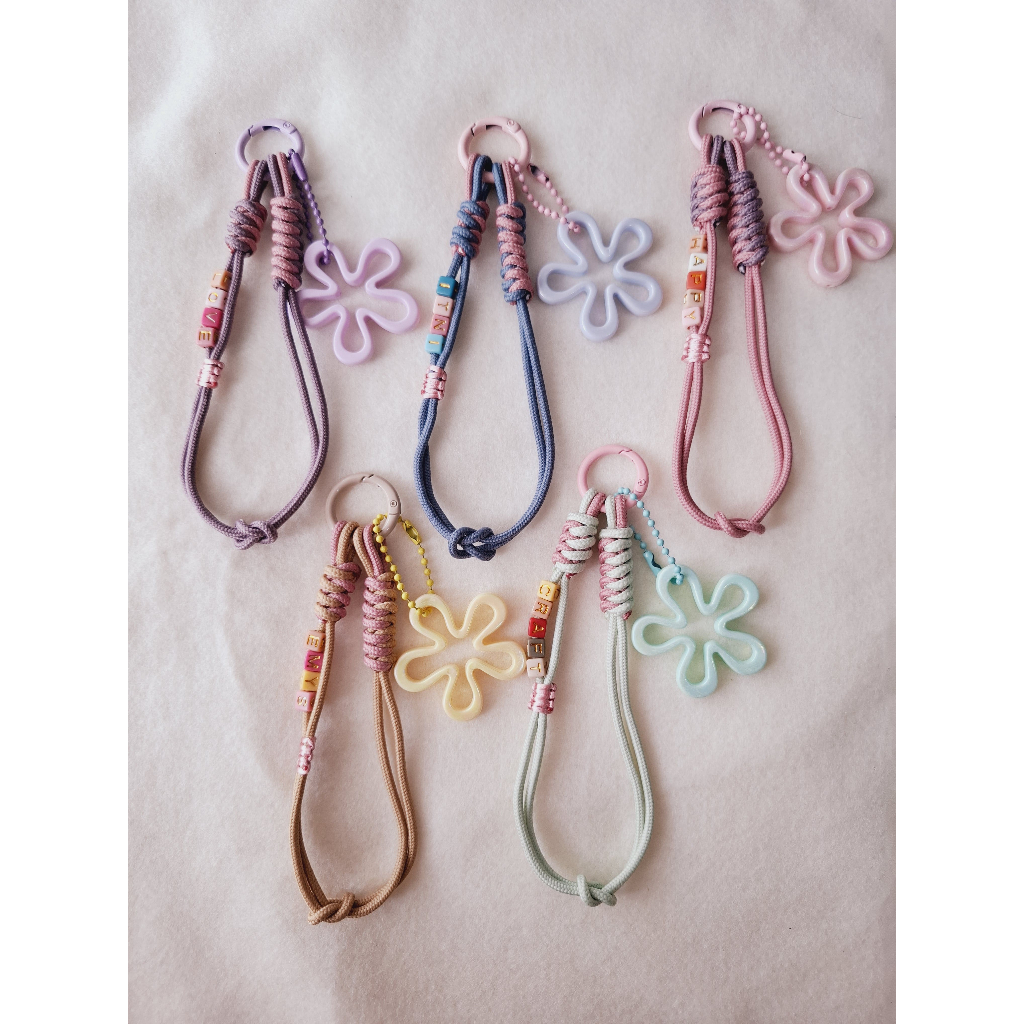 Emys Craft - Phone Strap Tali FREE Request Nama / Strap HP Tali / Gantungan HP / Hiasan HP / Gantung