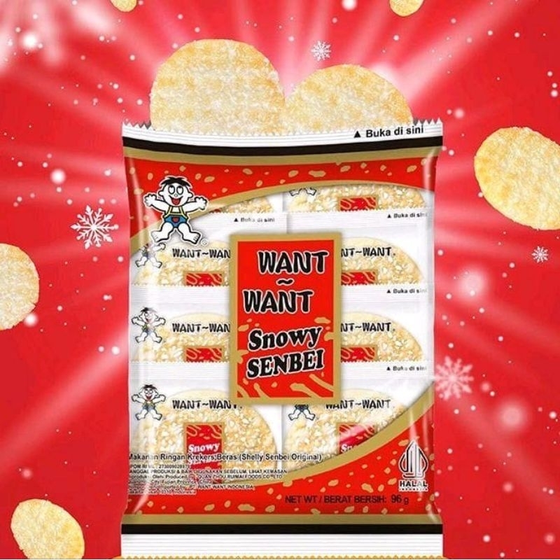 

Snack Makanan Kering WANT-WANT SHELLY SANBEI 96g - Food, Keripik, Kentang, Manis, Cemilan, Ayam, Pedas Camilan