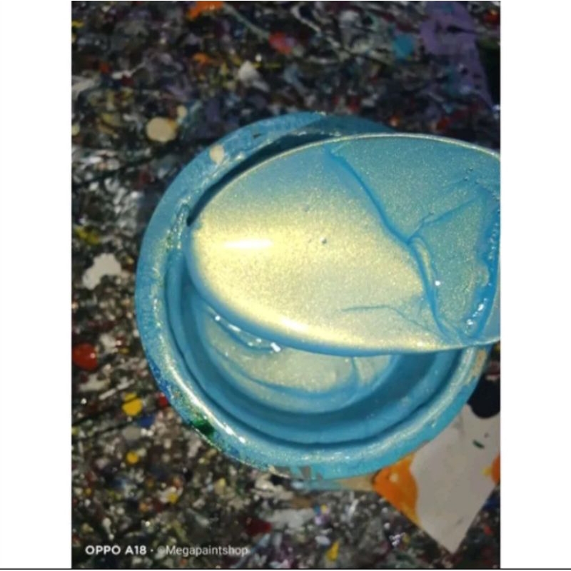 CAT ALIEN BLUE PU DASAR SILVER