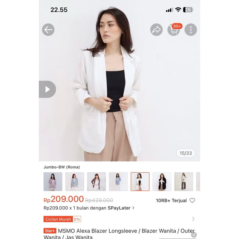 alexa blazer | blazer wanita