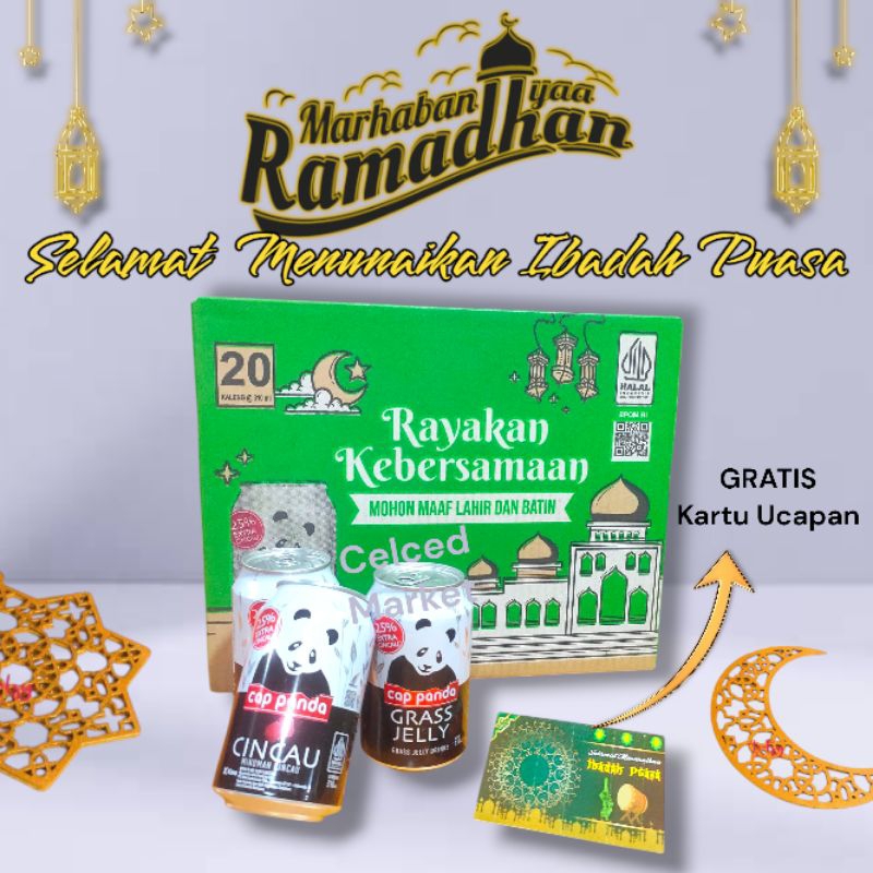 

1 Dus Minuman Cincau Cap Panda 20 kaleng x 310 ml | Minuman Kaleng Cincau Cap Panda | Cap Panda Grass Jelly