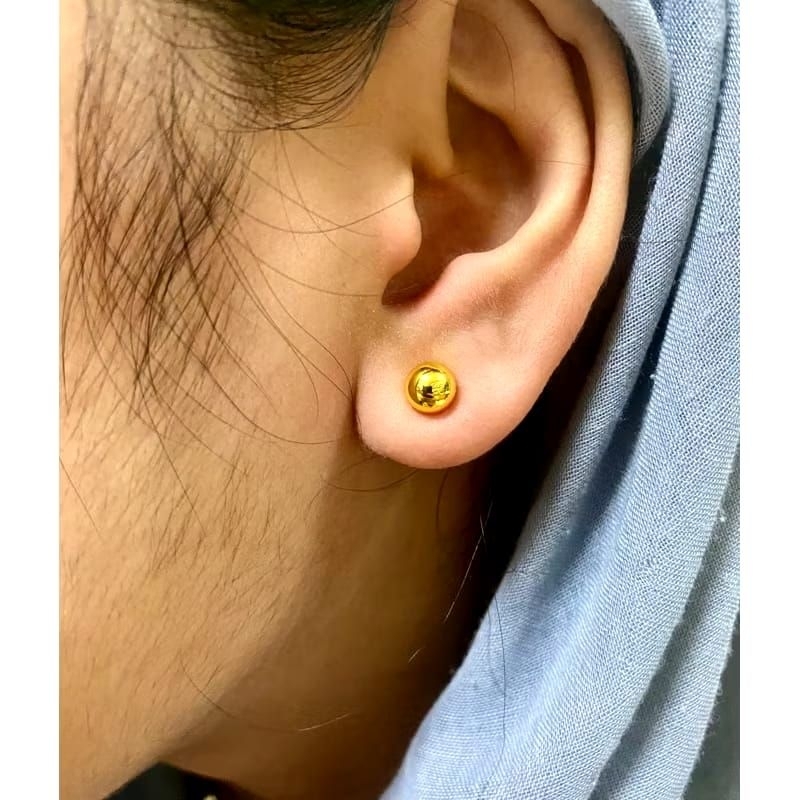 Anting tusuk bandul titanium anti karat dan luntur